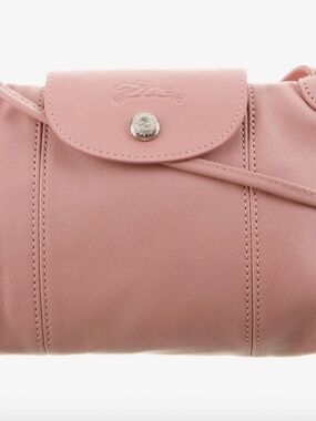 Longchamp Le Pliage Leather Crossbody Pink